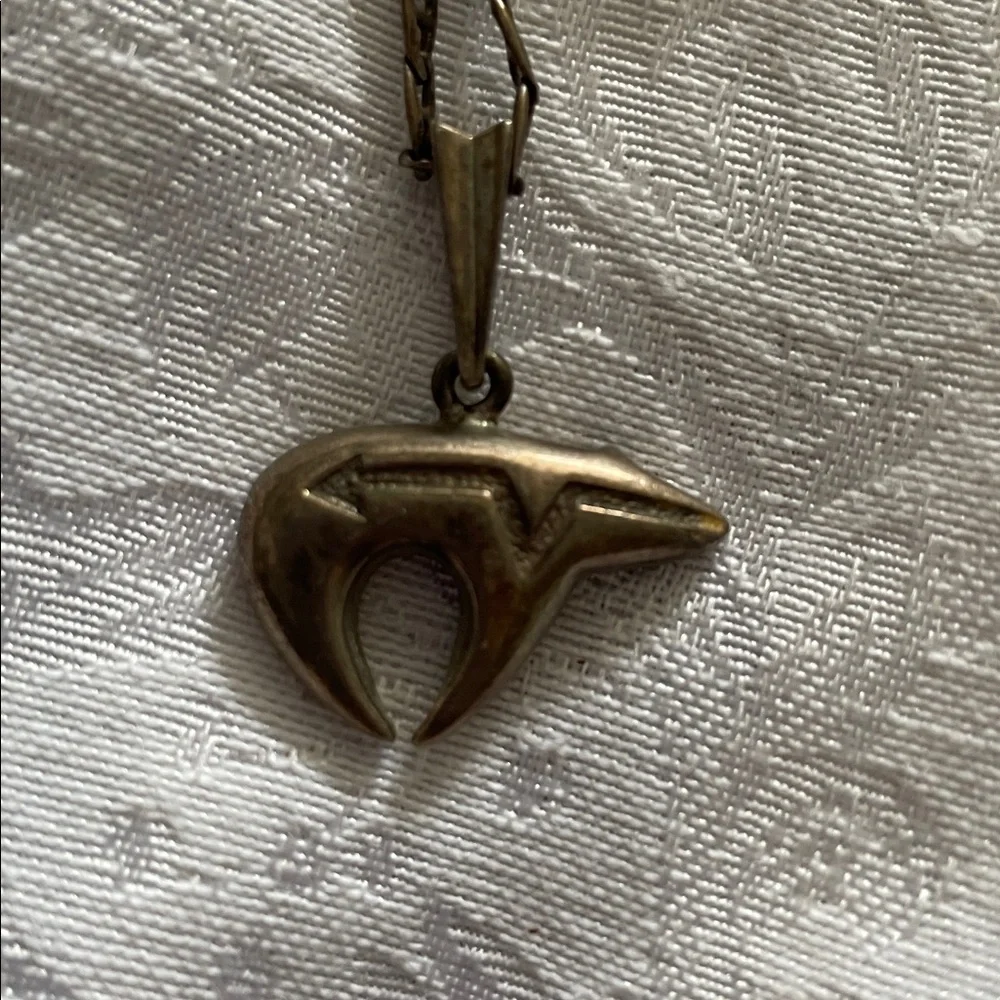 Rare Vintage Sterling Silver Inlay Elegant Pink Pendant Bear Necklace.  20” - Picture 11 of 11